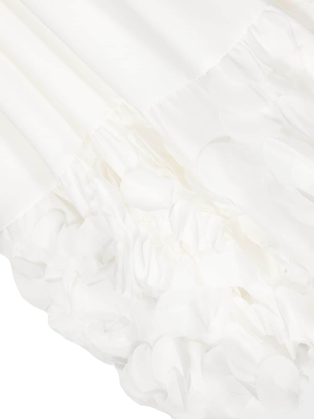 Shop La Stupenderia Lace-detail Crepe Dress In White