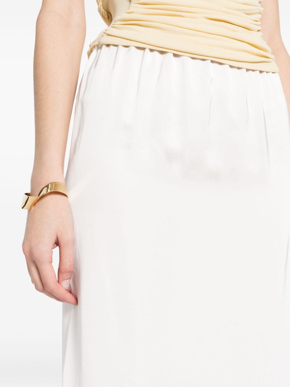Shop Fabiana Filippi Duchess-satin Maxi Skirt In White
