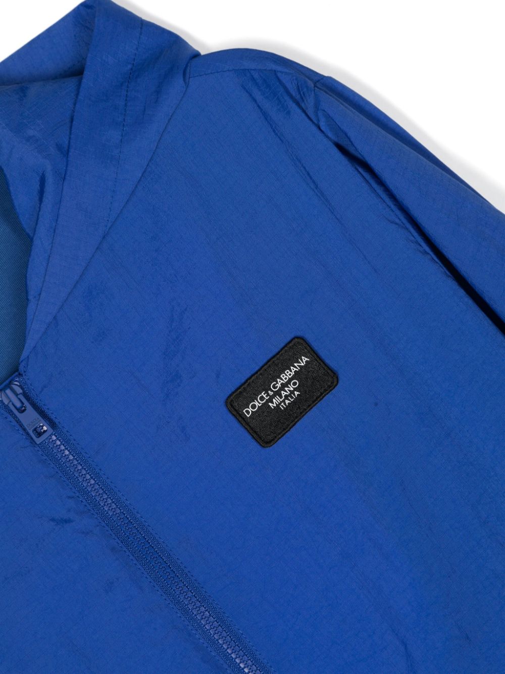 Shop Dolce & Gabbana Appliqué-logo Ripstock Jacket In Blue