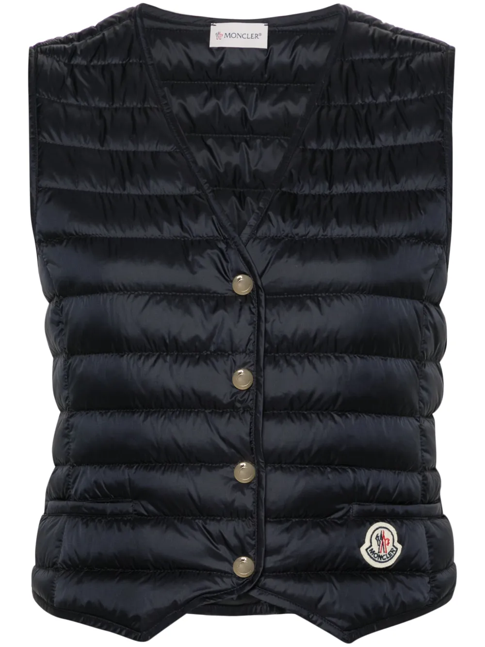 Moncler Bodywarmer met logopatch Blauw