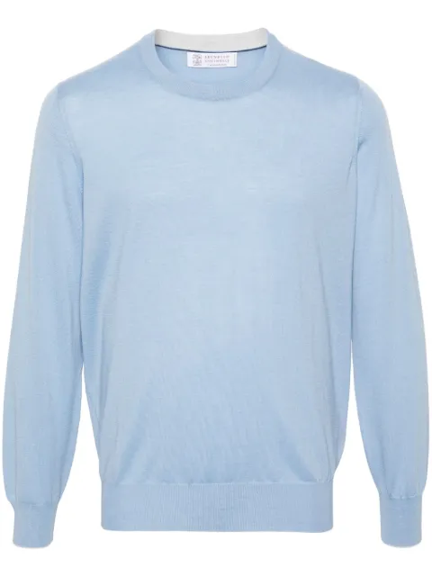 Brunello Cucinelli crew-neck fine-knit jumper