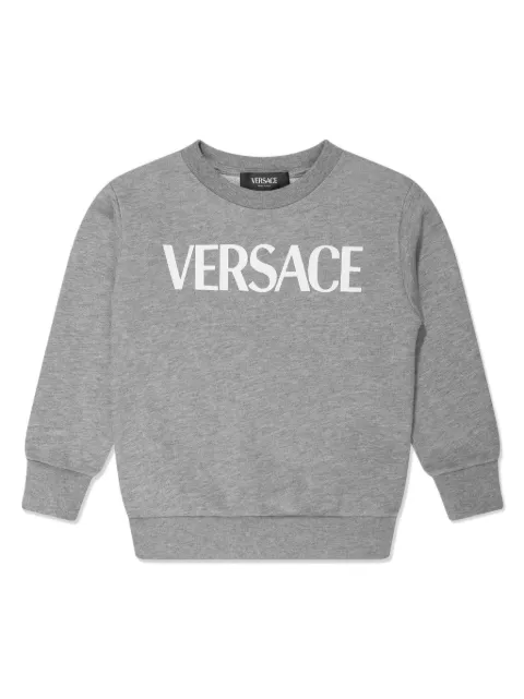 Versace Kids logo-print cotton sweatshirt