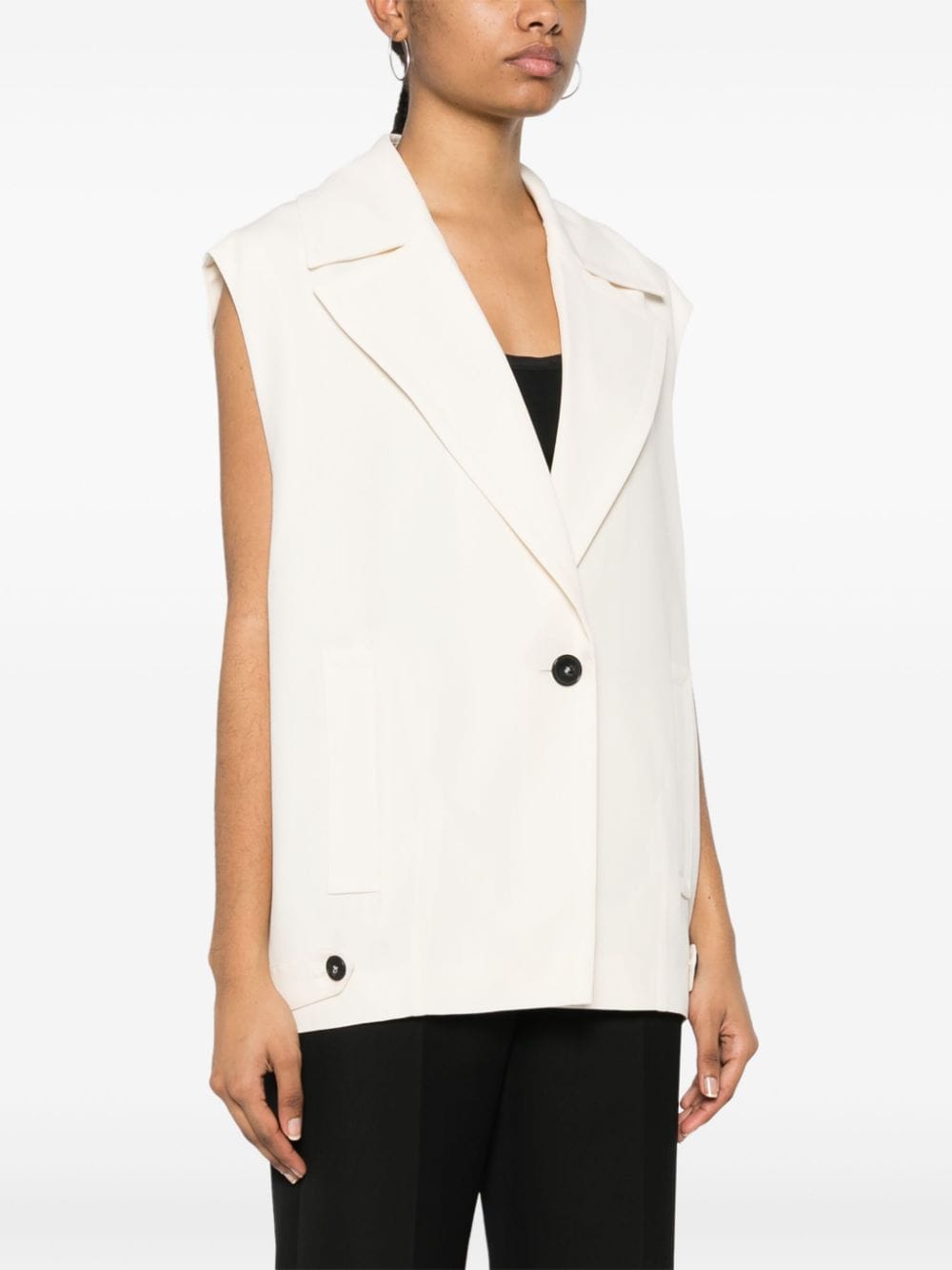 Shop Iro Twill Buttoned Vest In Nude