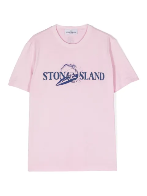 Stone Island Junior logo-appliqué T-shirt