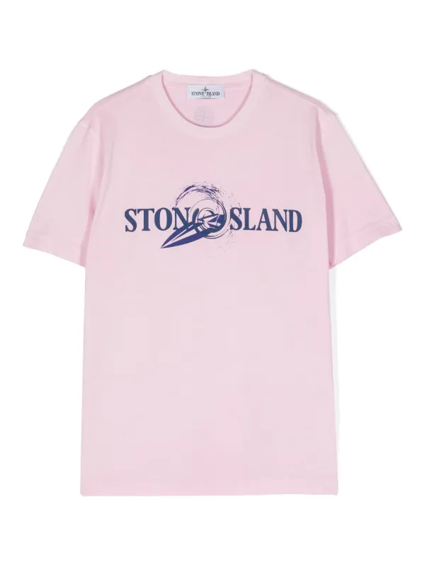 本日中削除※STONE  JUNIOR Tシャツ ピンク Stone Island Junior ロゴ Tシャツ | ピンク | FARFETCH JP