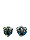 Jennifer Gibson Jewellery Vintage Judy Lea Black &amp; Navy Navette Earrings 1950s