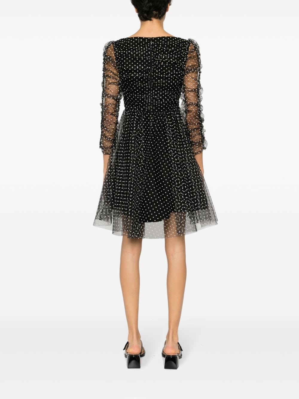 Shop Zimmermann Tulle Mini Dress In Black