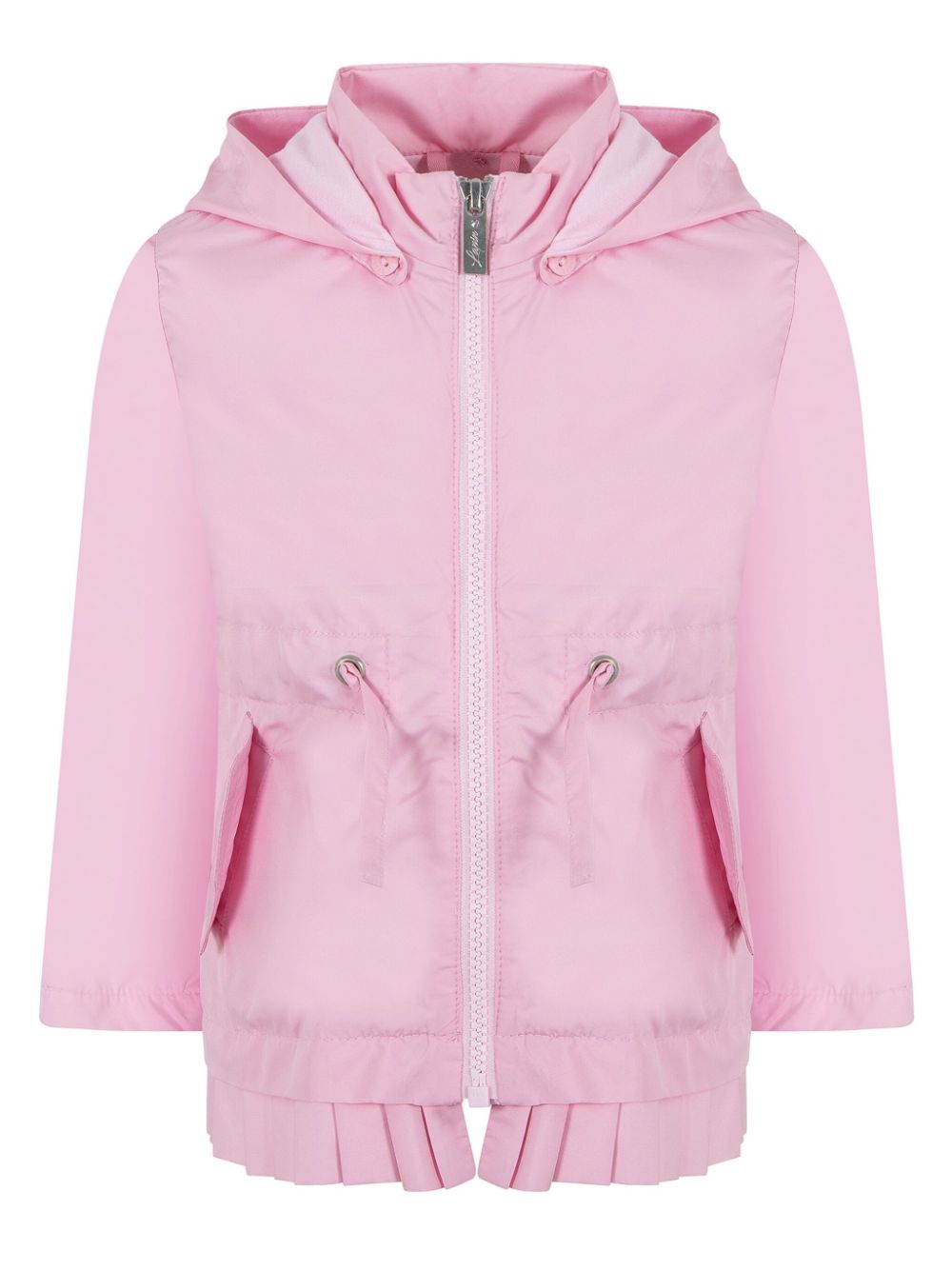 Lapin House pleat-detail hooded jacket - Pink