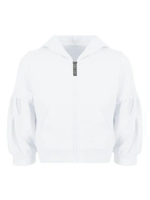 Lapin House logo-embroidered cotton hooded jacket