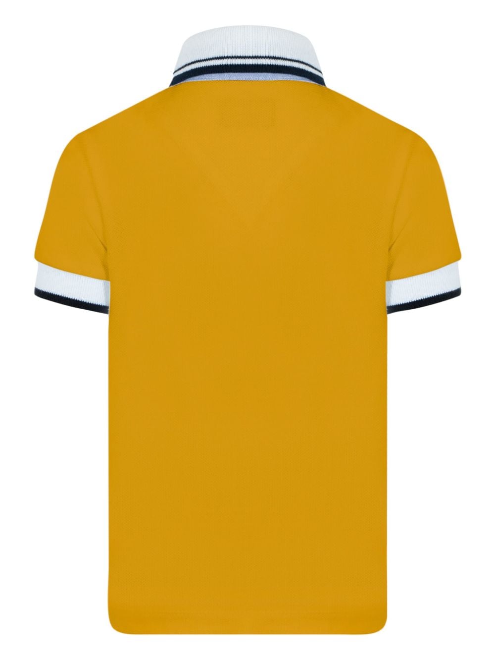 Shop Lapin House Logo-tape Cotton Polo Shirt In Yellow