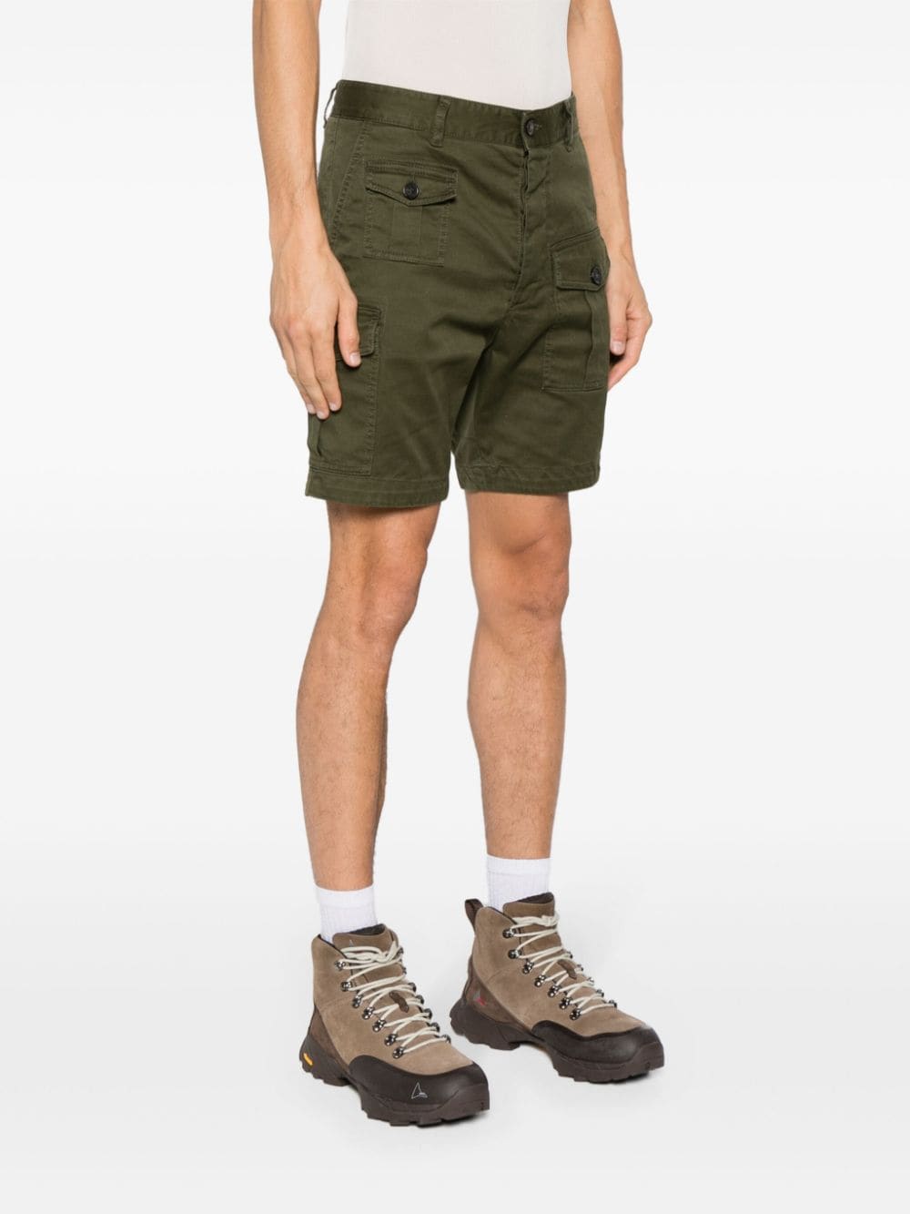 Shop Dsquared2 Sexy Cargo Shorts In Green