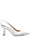 Aeyde 75mm Xandra leather pumps - Silver