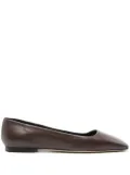 Aeyde Ida leather ballerina shoes - Brown