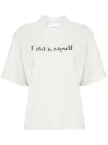 Axel Arigato embroidered-slogan organic-cotton T-shirt - Green