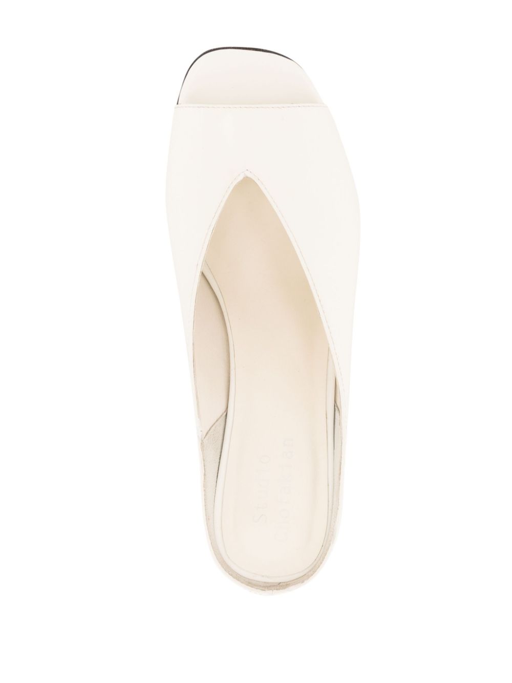 Shop Studio Chofakian Studio 140 Leather Mules In White