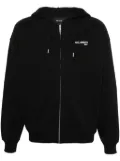 Axel Arigato logo-print zip-fastening hoodie - Black
