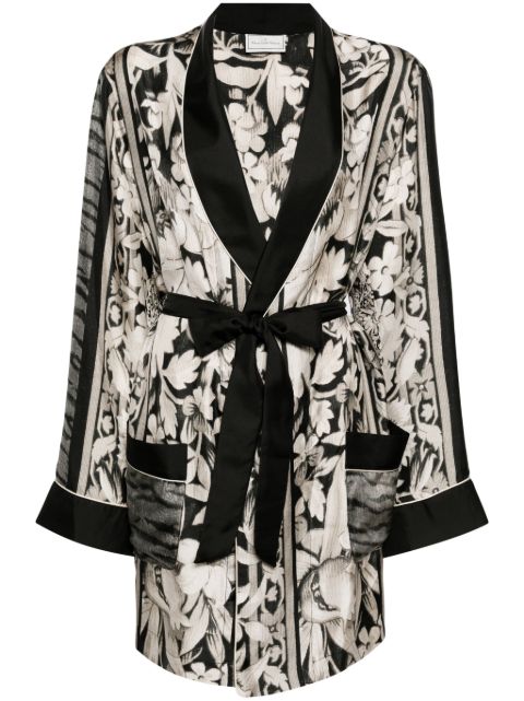 Pierre-Louis Mascia Aloe floral-print silk robe 