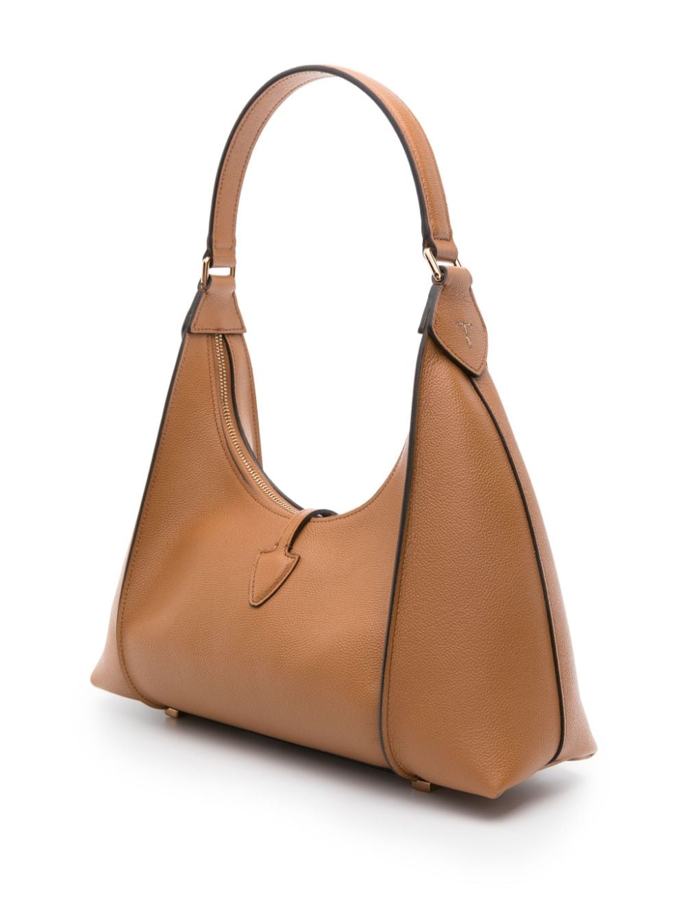 Shop Tod's T Timeless Leather Shoulder Bag In Nude