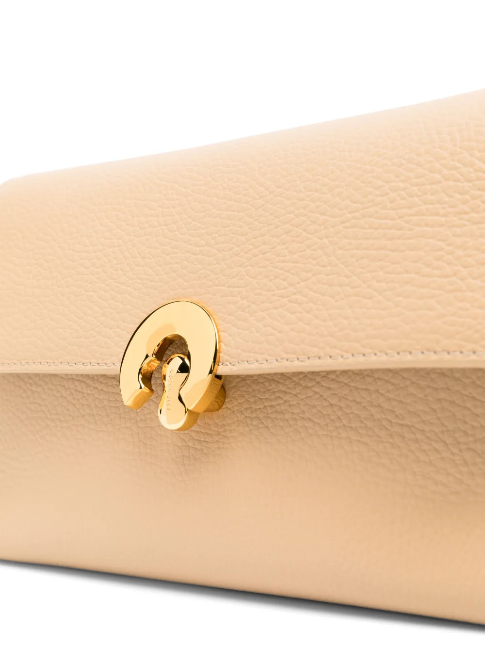Coccinelle Binxie leren crossbodytas Beige