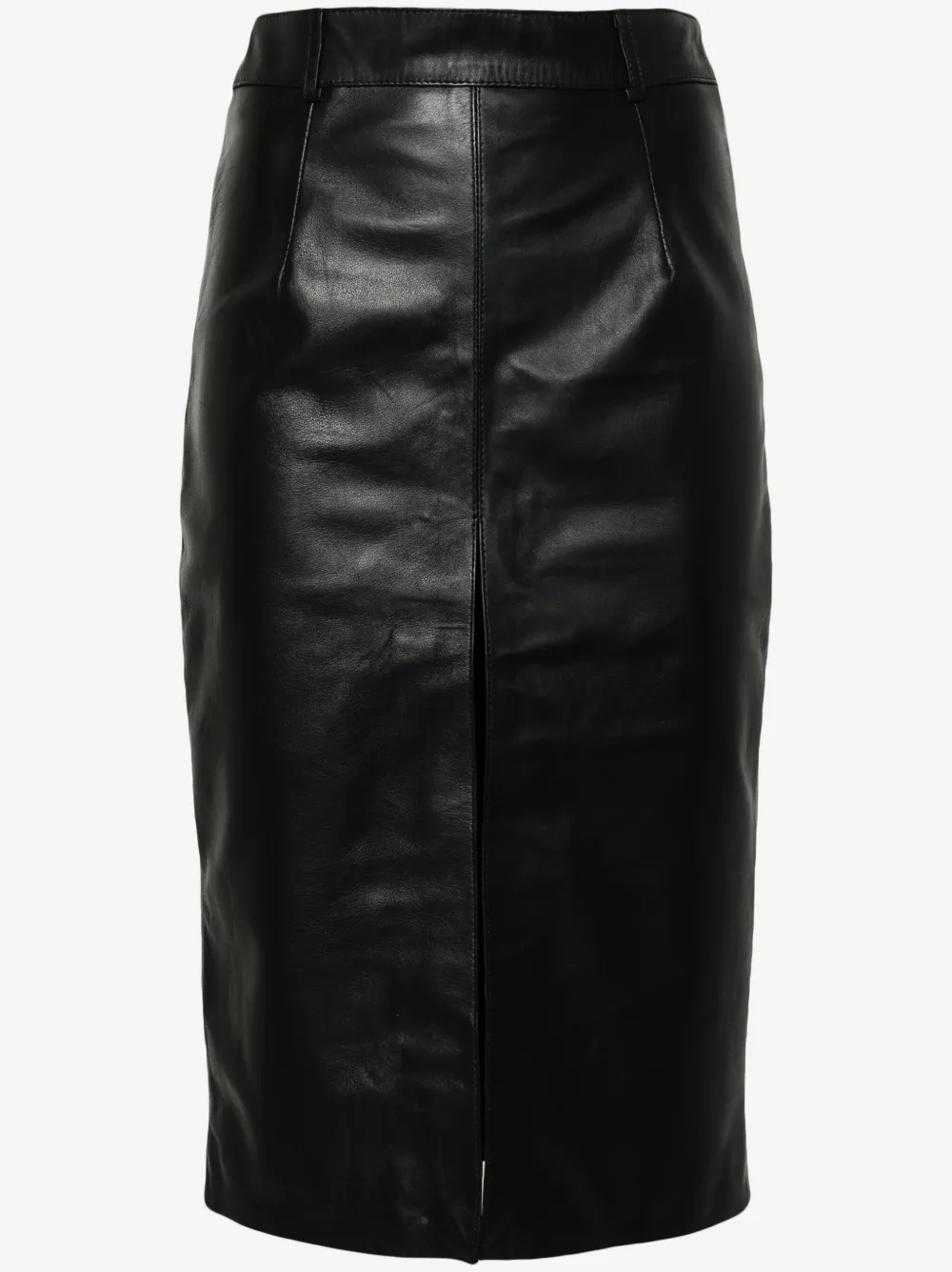 Alma leather pencil skirt
