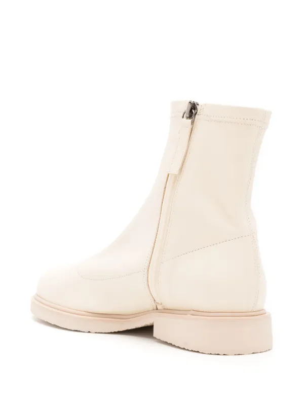 Studio Chofakian Ankle Leather Boots White FARFETCH UK