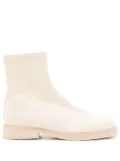 Studio Chofakian ankle leather boots - White