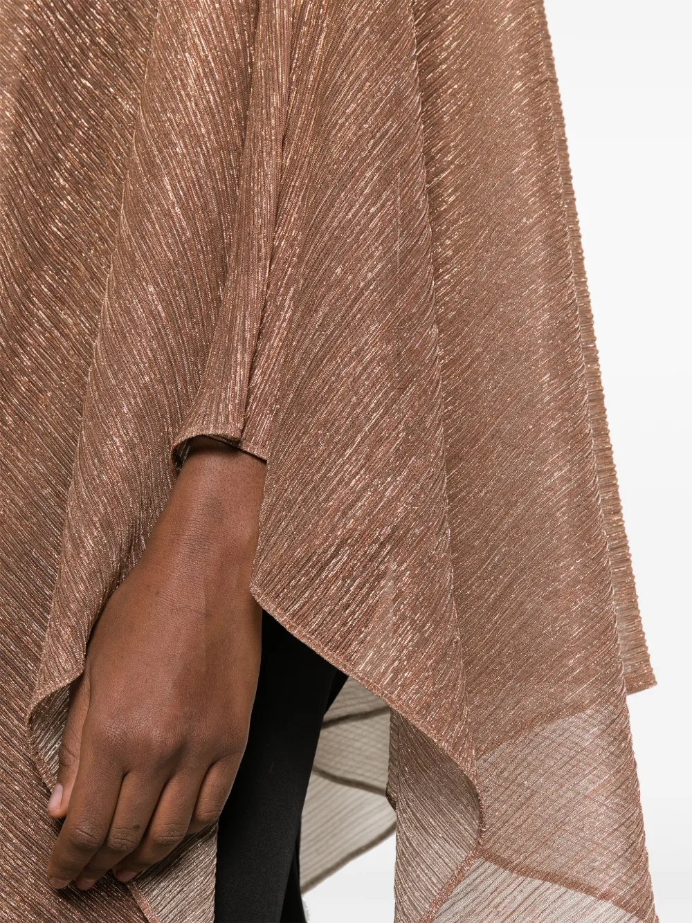 Talbot Runhof Metallic poncho Beige