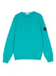 brushed-effect logo-print jumper 