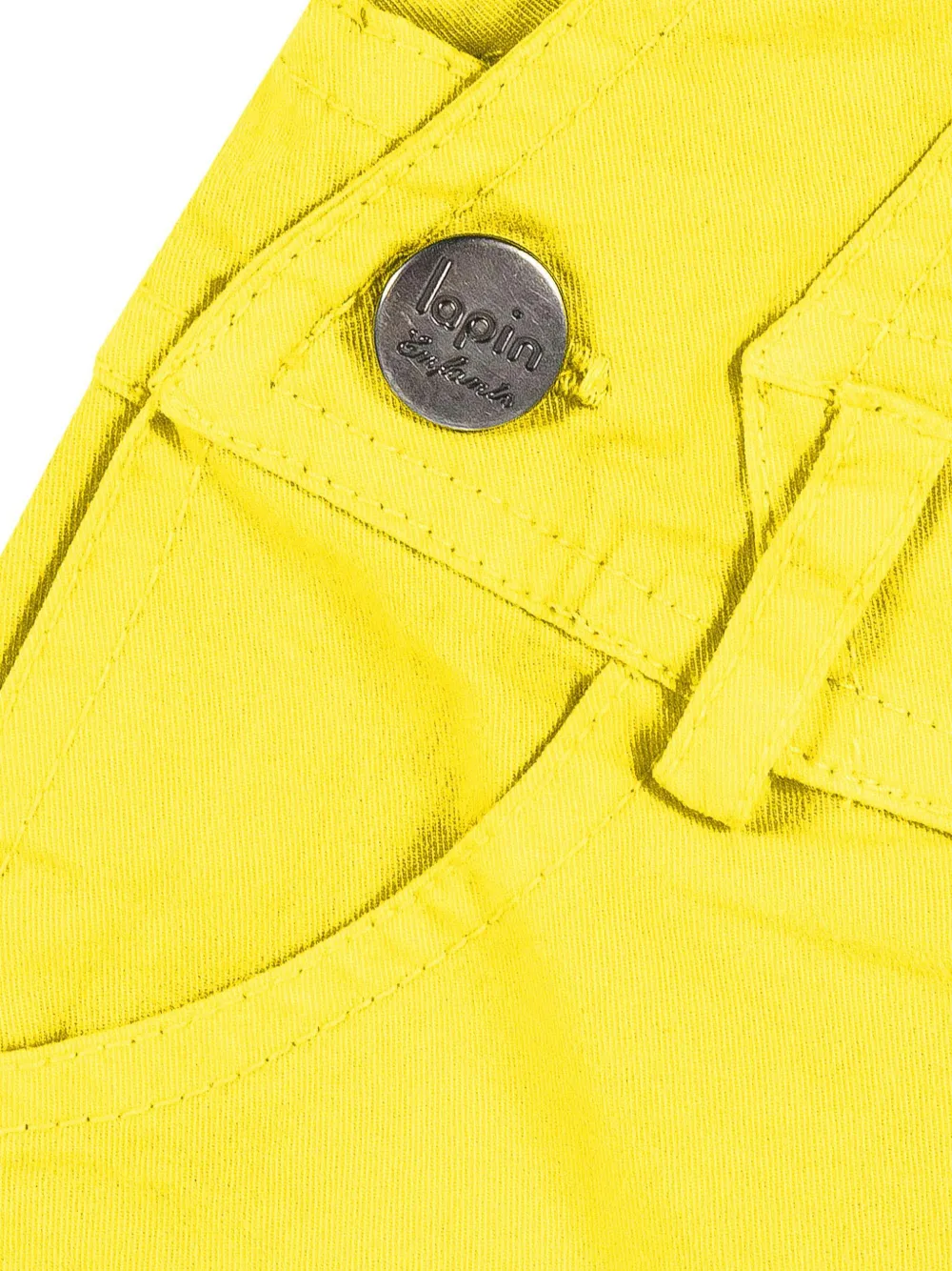 Shop Lapin House Multi-pocket Cotton Overalls In Yellow