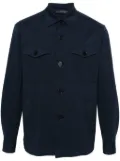 Harris Wharf London seersucker shirt jacket - Blue