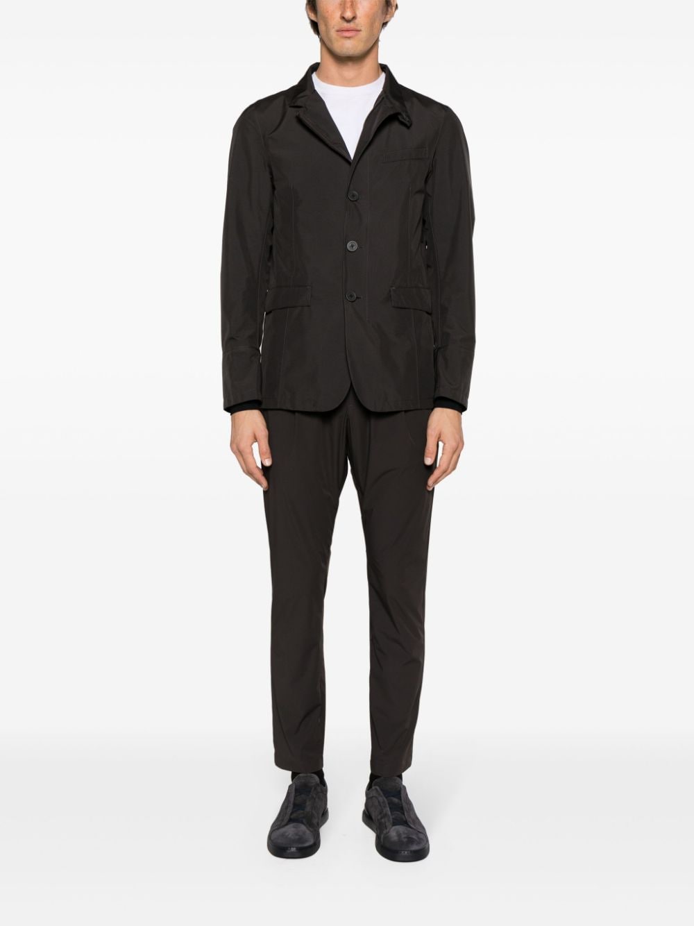 Herno drawstring tapered trousers - Bruin