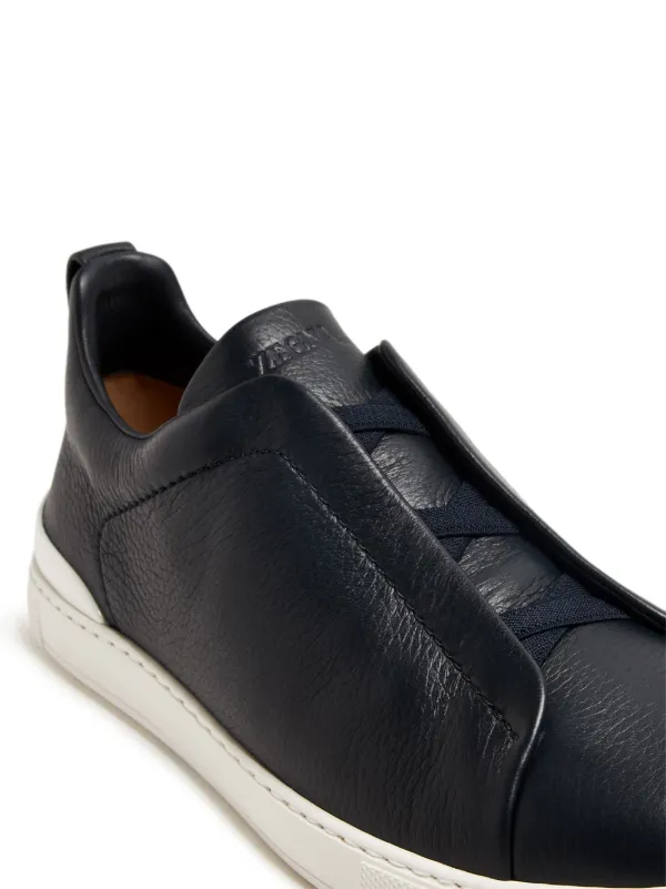 Zegna Triple Stitch low-top Sneakers | Black | FARFETCH