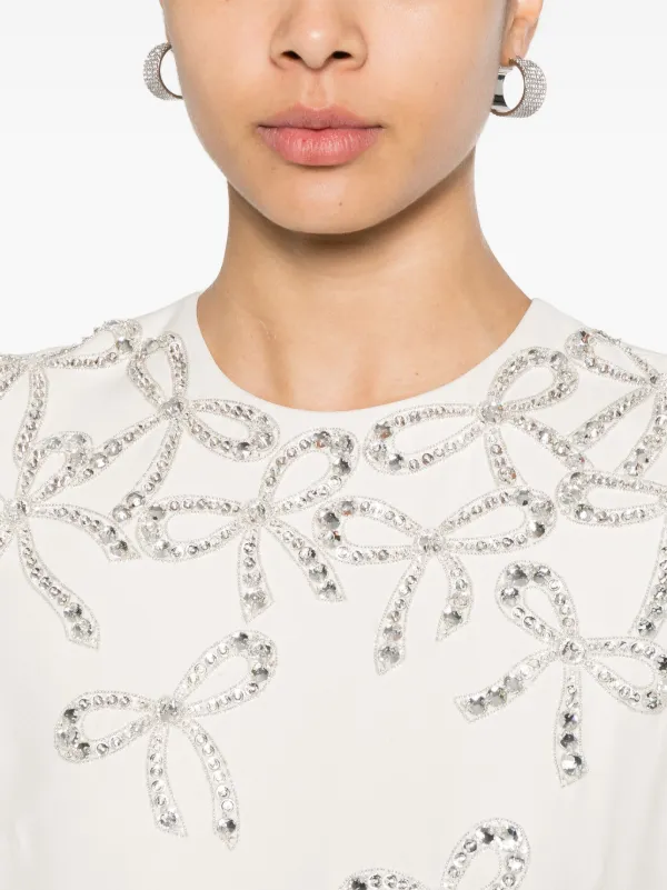 Valentino Garavani crystal-embellished Mini Dress | White | FARFETCH