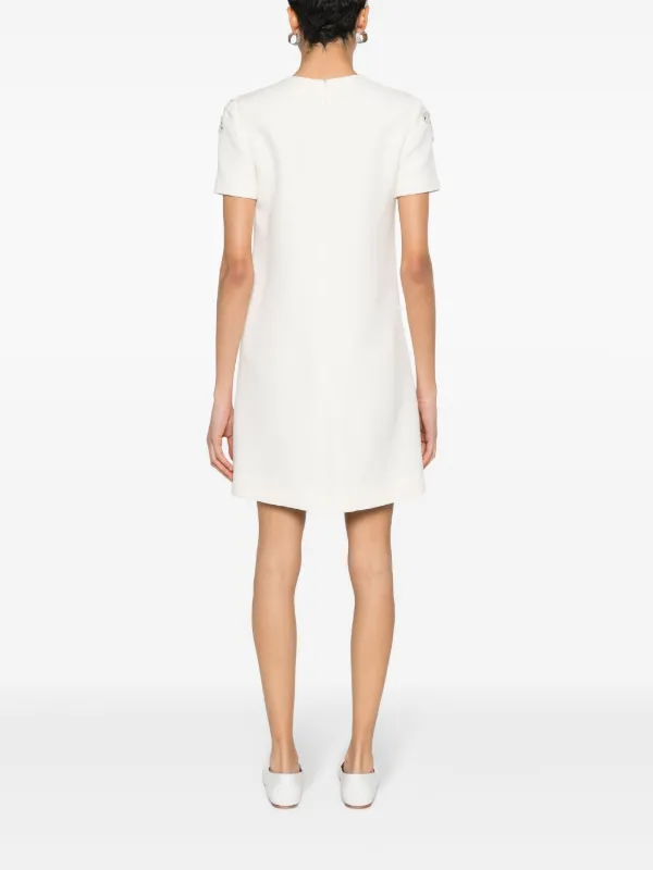 ワンピース VALENTINO WHITE MINI DRESS White Compact Minidress by Valentino on Sale
