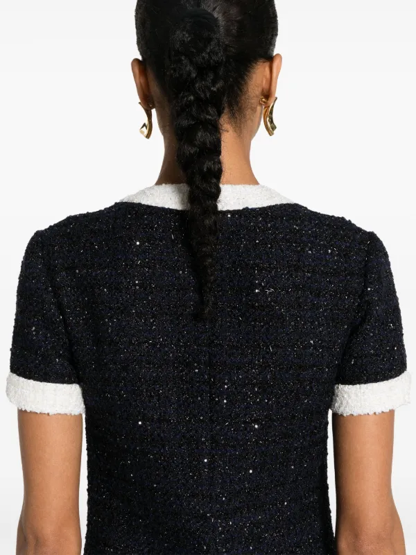 【関税&送料込】Valentino Gonna Corta In Tweed Embroidered tweed jacket in multicoloured - Valentino
