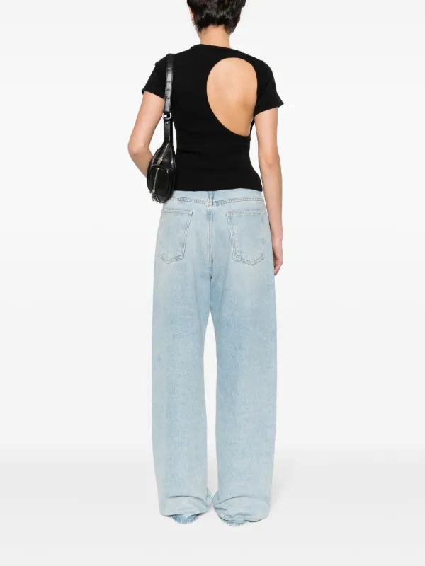 Axel Arigato cut-out Ribbed T-shirt | Black | FARFETCH