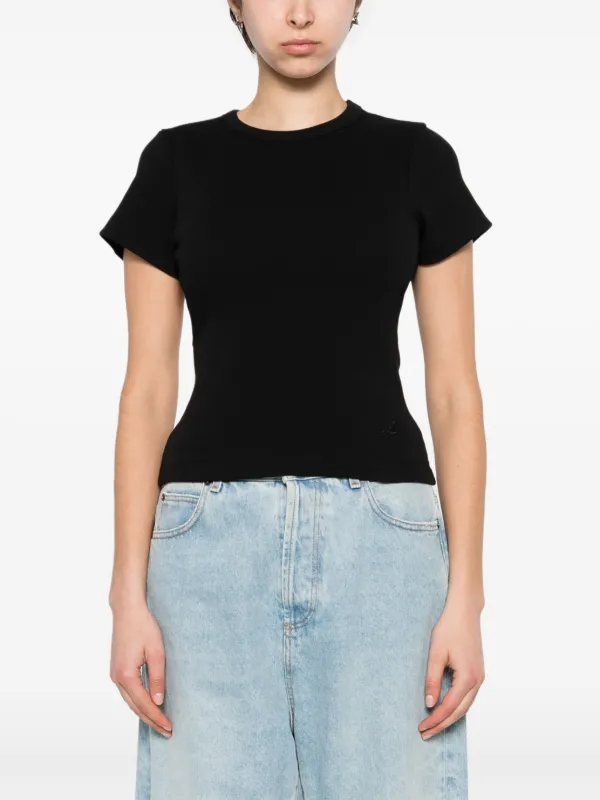 Axel Arigato cut-out Ribbed T-shirt | Black | FARFETCH