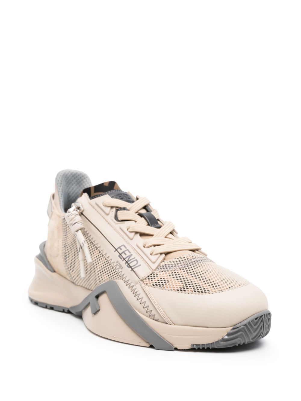 Shop Fendi Flow Low-top Sneakers In Brown