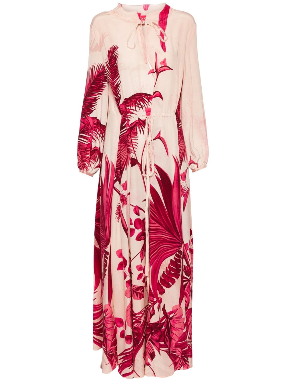 F.r.s For Restless Sleepers Eione Floral-print Maxi Dress In Rosa