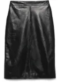 Manokhi leather midi skirt - Black