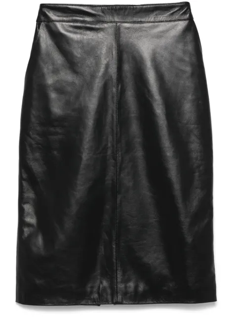 Manokhi leather midi skirt
