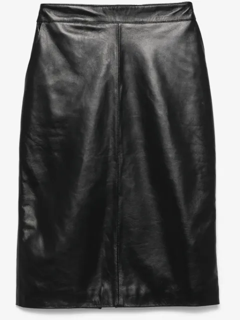 Manokhi leather midi skirt