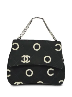 CHANEL Pre-Owned 2002 ココプリント ダブルフラップ ショルダーバッグ