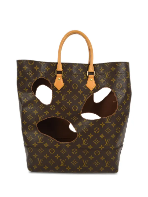 Louis Vuitton Pre-owned X Comme Des Garçons 2014 with Holes Tote Bag in Brown