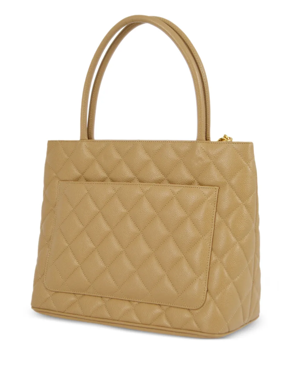 CHANEL Pre-Owned 2002 pre-owned Medallion shopper - Beige