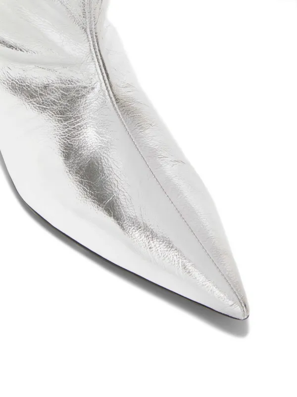 Jil Sander メタリック アンクルブーツ | グレー | FARFETCH JP