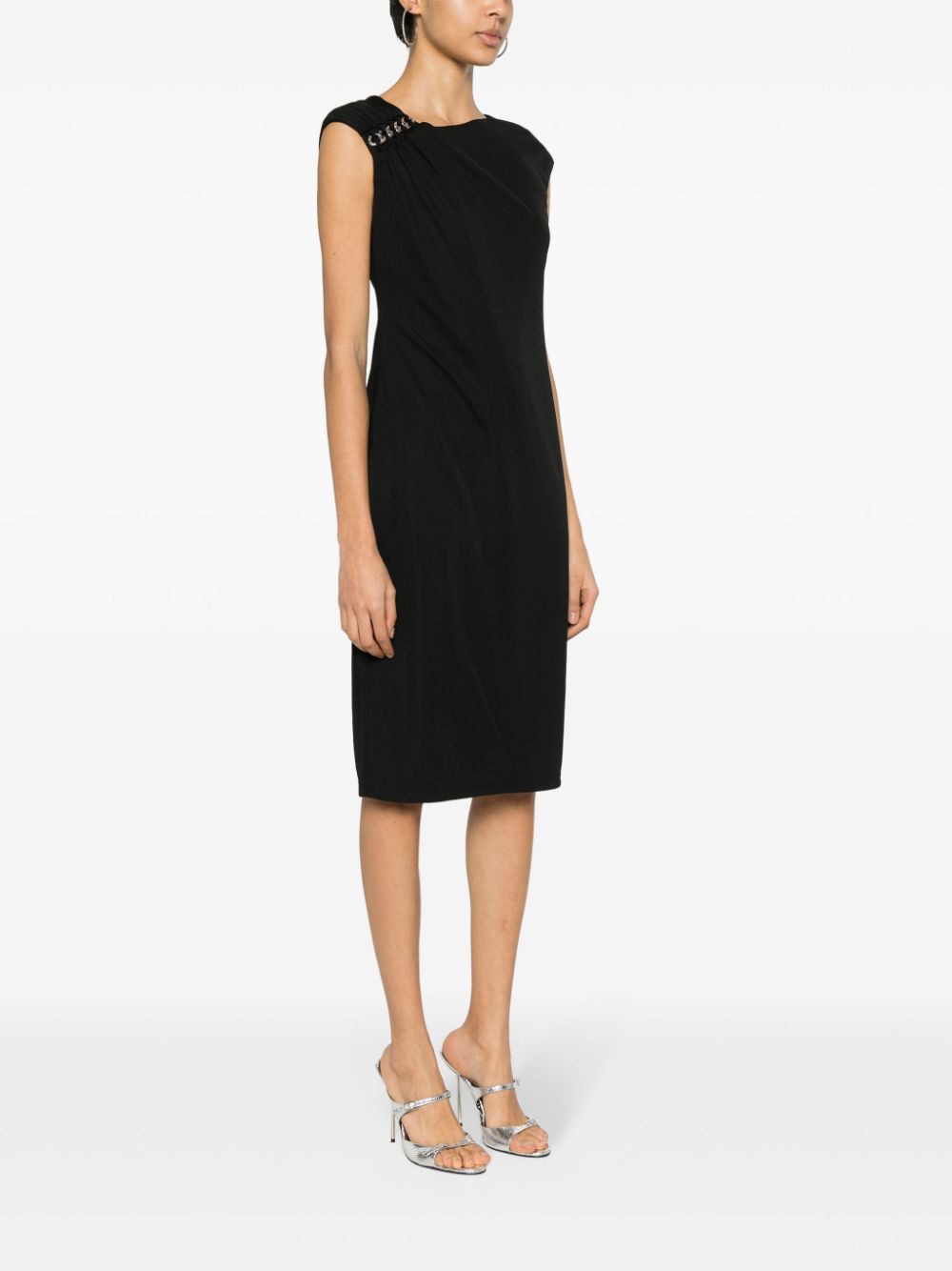 Lauren Ralph Lauren Midi-jurk met schakelketting Zwart