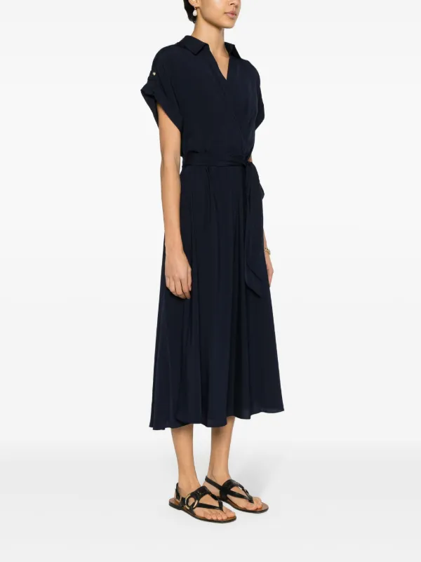 【新品】LAUREN RALPH LAUREN ジョーゼットドレス　0 Lauren Ralph Lauren ジョーゼット ドレス | ブルー | FARFETCH JP
