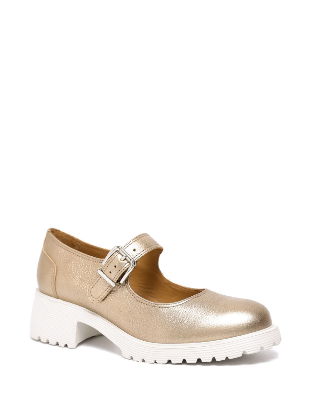 Shop Sarah Chofakian Esmerie Low-heel Loafers In Gold