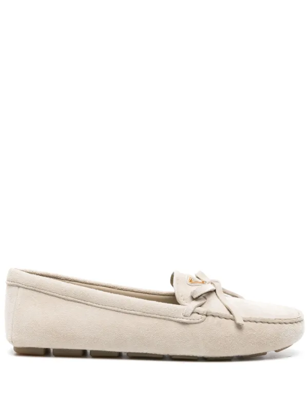 PRADA スウェードローファー Prada スエード ローファー | ニュートラル | FARFETCH JP